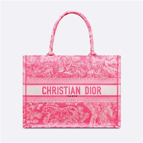 christian dior pink canvas bag.